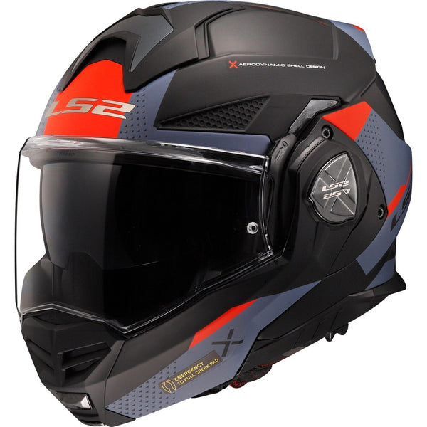 Casco Abatible LS2 Advant X Oblivion Negro Azul FF901