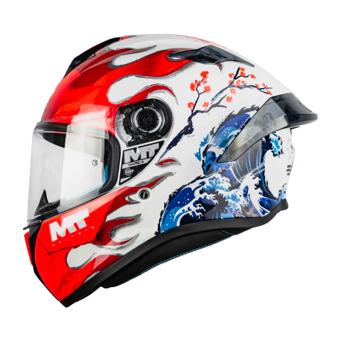 Casco Integral Mt Targo Yamanaka Rojo Brillo+ Pantalla oscura