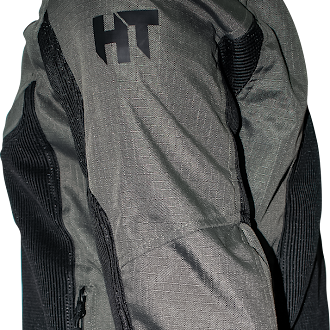 Chamarra Con  Protecciones Hebotech Chicago Corta Mesh Gris