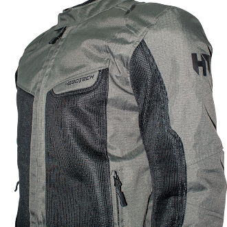 Chamarra Con  Protecciones Hebotech Chicago Corta Mesh Gris