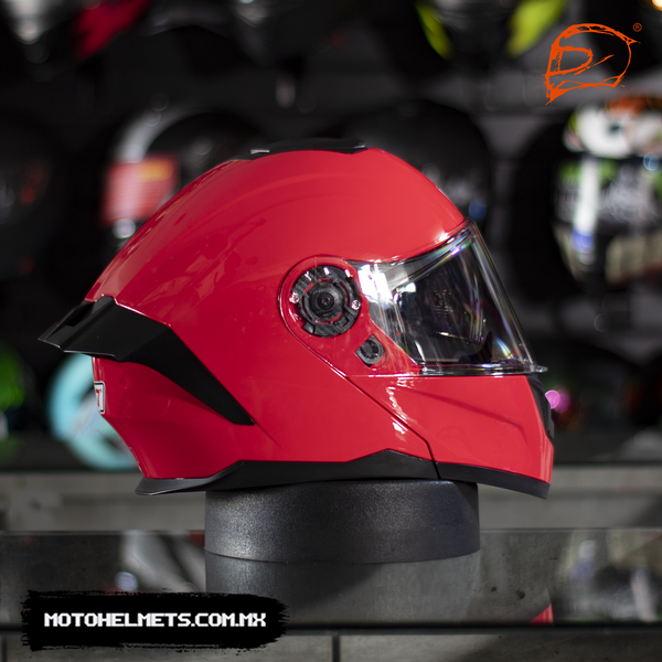 Casco Abatible R7 Alfa Rojo