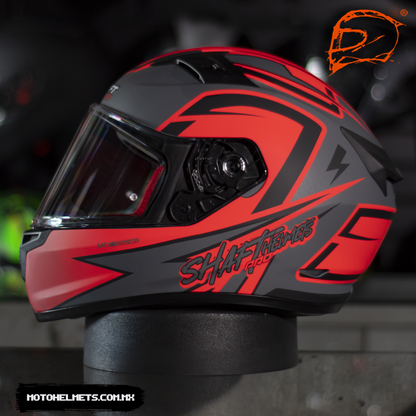 Casco Integral Shaft Pro 545 Racetrack Rojo