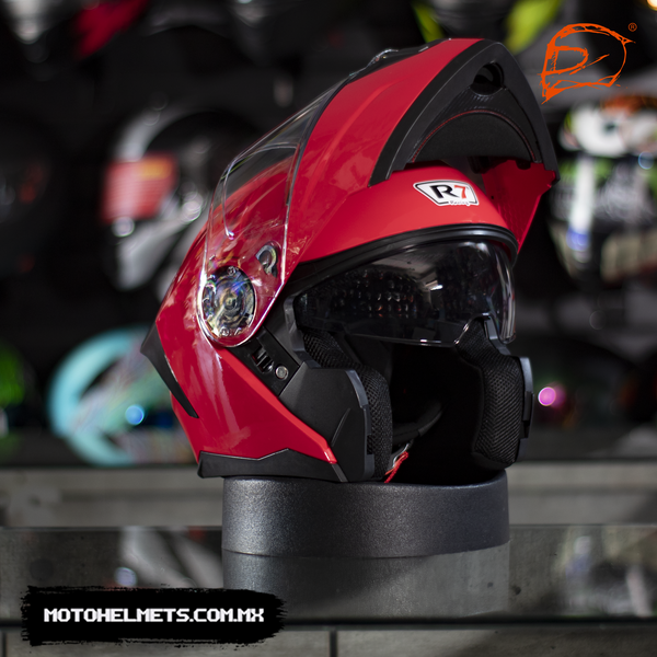 Casco Abatible R7 Alfa Rojo