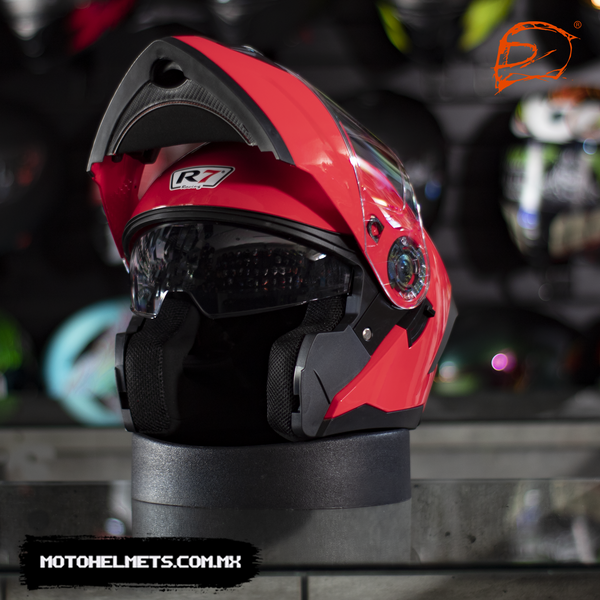 Casco Abatible R7 Alfa Rojo