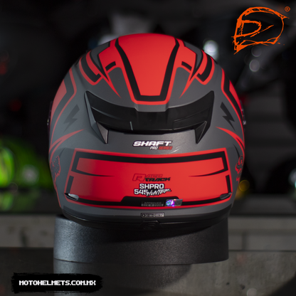 Casco Integral Shaft Pro 545 Racetrack Rojo