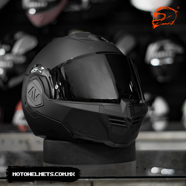 Casco Abatible Ls2 Advant Noir Negro Mate Ff906