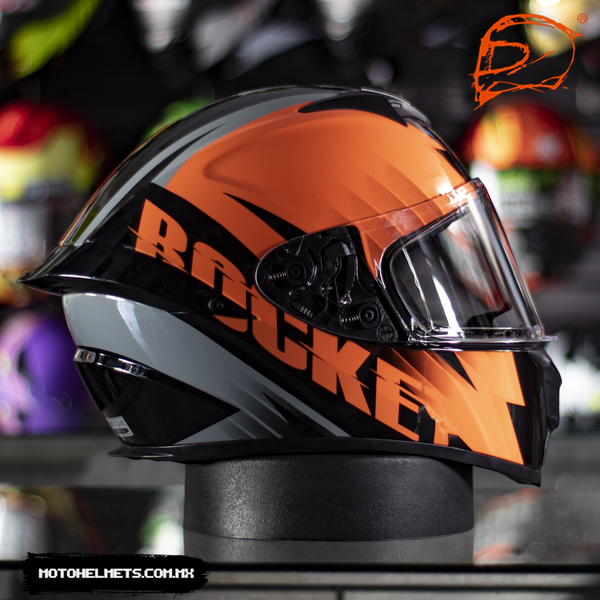 Casco Joe Rocket Rkt 100 Atomic 3.0  Naranja Brillo