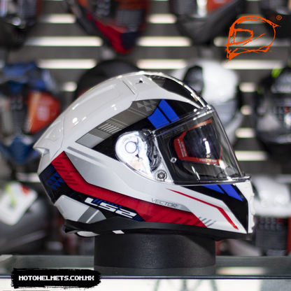 Casco Integral LS2 Vector II Stylus Blanco Rojo Mate