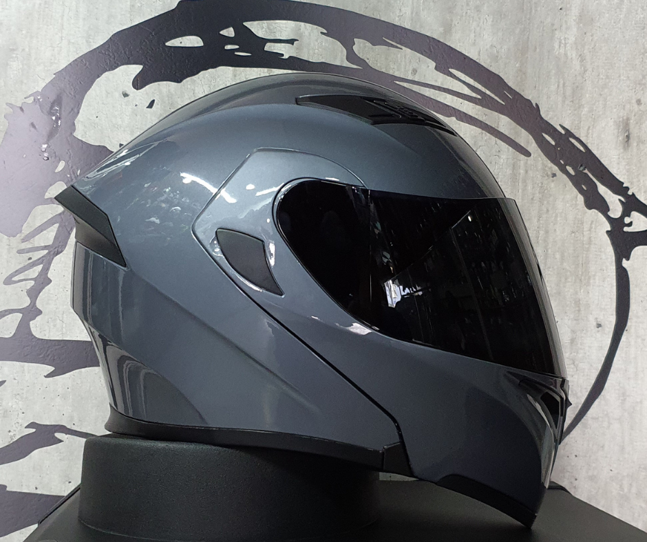Casco Abatible R7 Racing Unscarred Doble Mica Gris – Moto Helmets ...