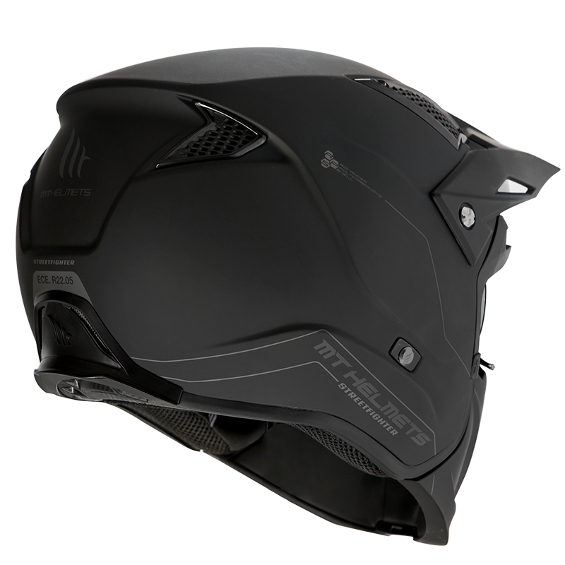 casco mt helmets streetfighter Casco MT StreetFighter Solid Negro Mate – Moto Helmets & Sebastian SA de CV