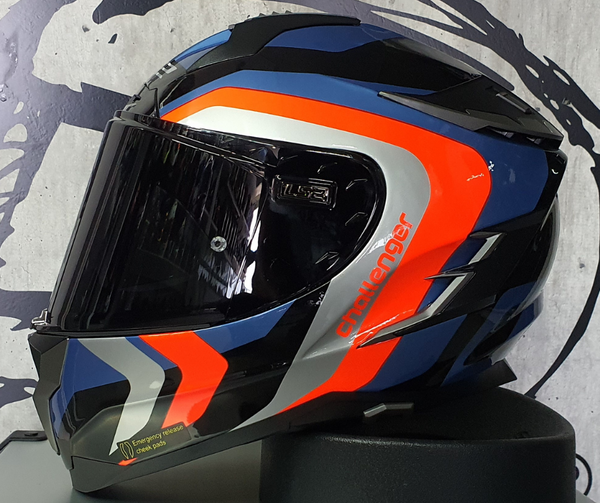 Casco LS2 Challenger Galactic Azul/Nja Fluo FF327 - Moto Helmets  -  - Cascos, Integrales