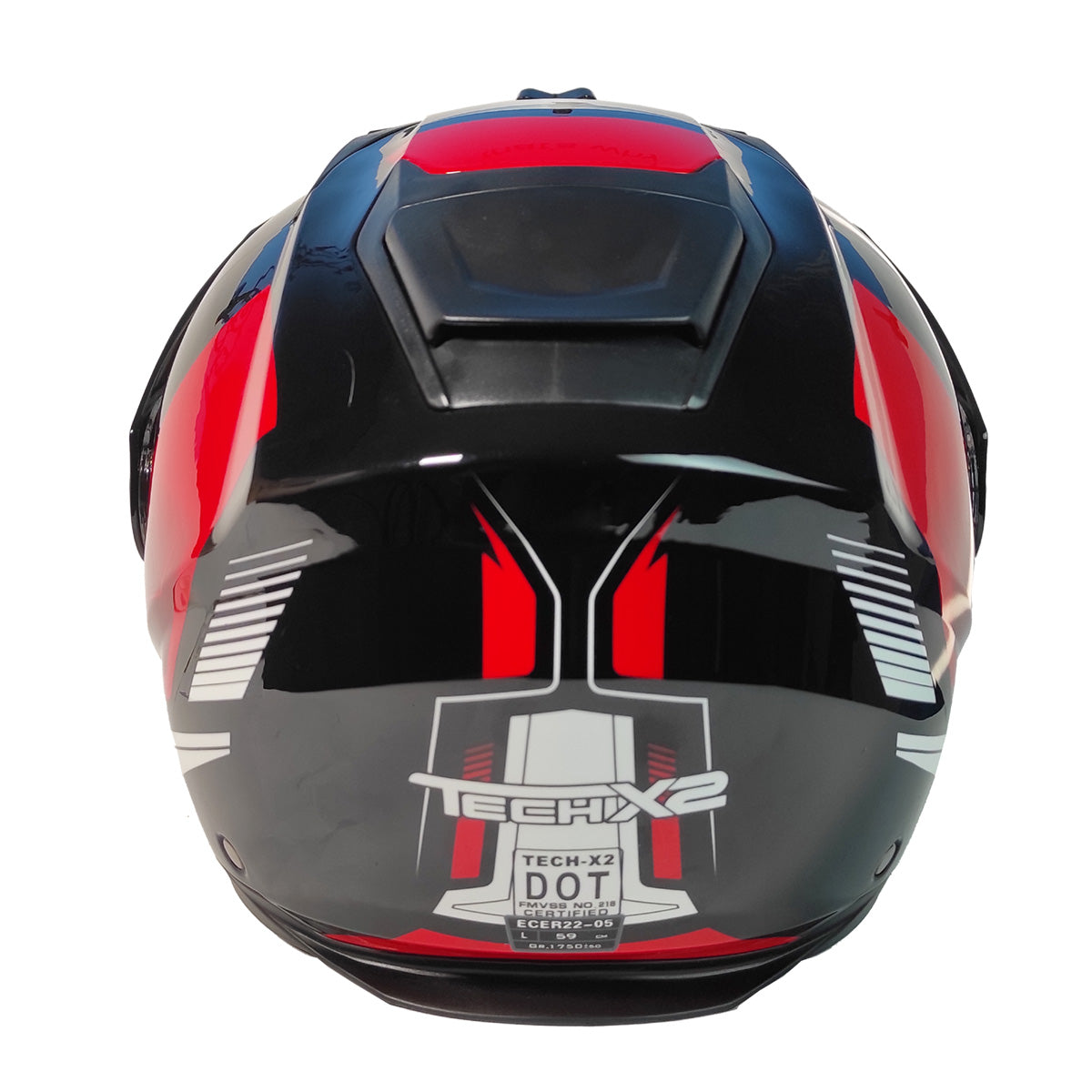 Casco Abatible Cross/Street Tech X2  TX 909 Negro/blanco/rojo - Moto Helmets  -  - Abatibles, Cascos, Doble Propósito