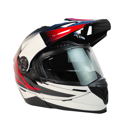 Casco Abatible Cross/Street Tech X2  TX 909 Negro/blanco/rojo - Moto Helmets  -  - Abatibles, Cascos, Doble Propósito