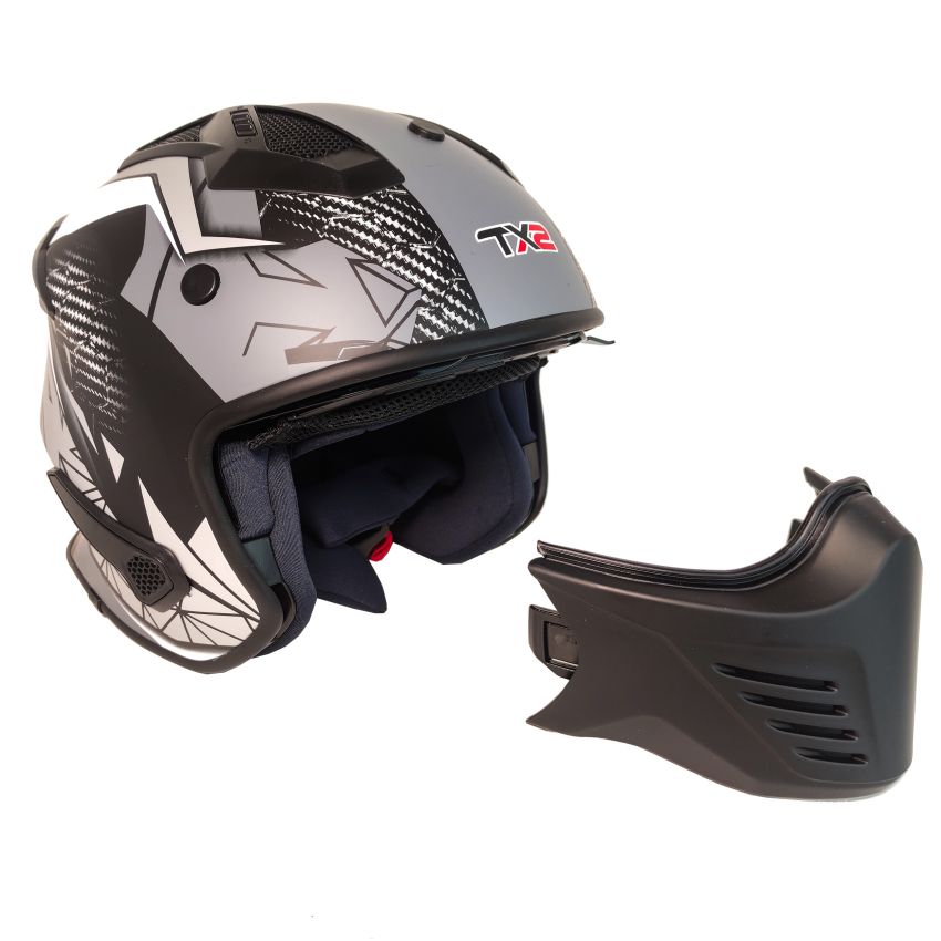 Casco Modular Tech X2 TX-726X C/Visera Gris/Negro – Moto Helmets & Sebastian