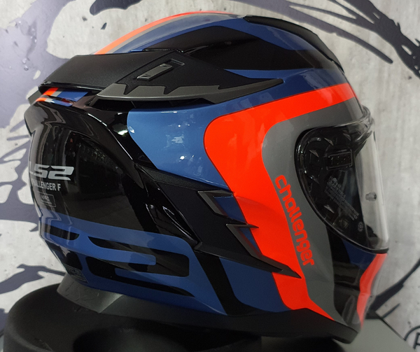 Casco LS2 Challenger Galactic Azul/Nja Fluo FF327 - Moto Helmets  -  - Cascos, Integrales