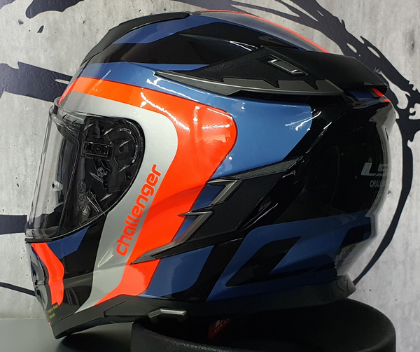 Casco LS2 Challenger Galactic Azul/Nja Fluo FF327 - Moto Helmets  -  - Cascos, Integrales