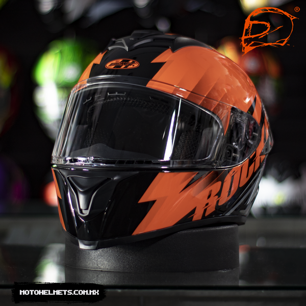 Casco Joe Rocket Rkt 100 Atomic 3.0  Naranja Brillo
