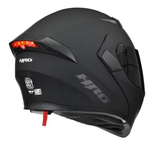 Casco Abatible Hro 3400 Luz Led Solid Negro Mate – Moto Helmets