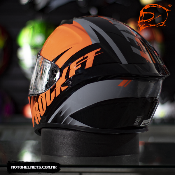 Casco Joe Rocket Rkt 100 Atomic 3.0  Naranja Brillo