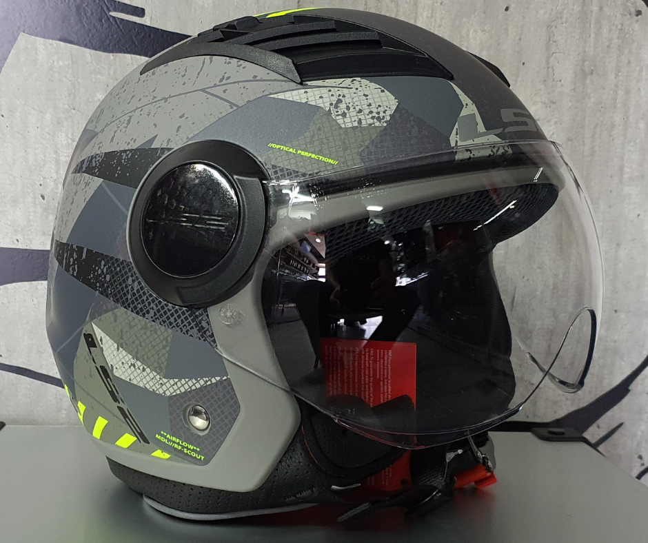 Casco Abierto LS2 Airflow Camo Titanium Mate Amarillo OF562 – Moto Helmets  & Sebastian