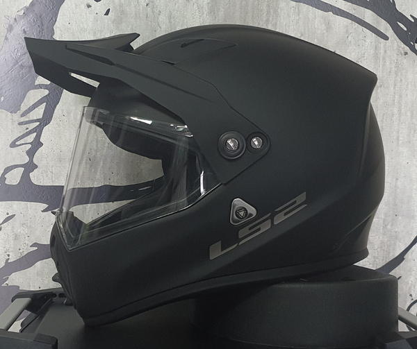 Casco LS2 Streetfighter MX419 Solid Negro Mate - Moto Helmets  -  - Cascos, Doble Propósito, Integrales