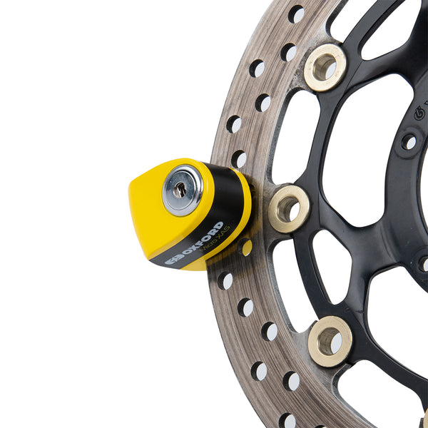 Candado Oxford Micro XA5 Alarm Disc Amarillo Negro