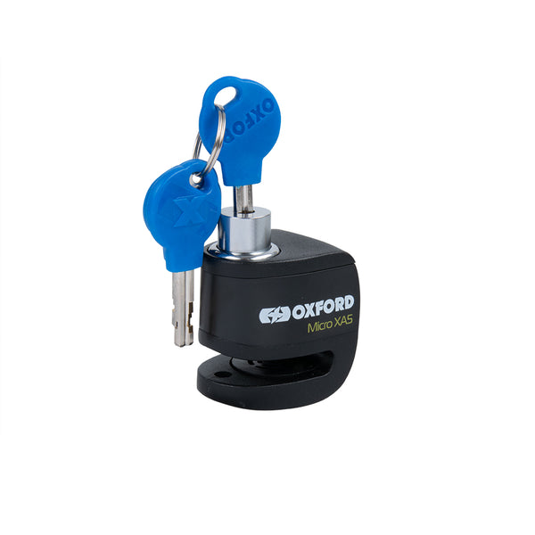 Candado de Disco con Alarma Oxford Micro XA5 Negro