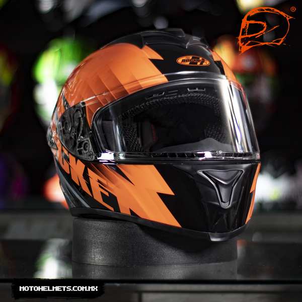Casco Joe Rocket Rkt 100 Atomic 3.0  Naranja Brillo