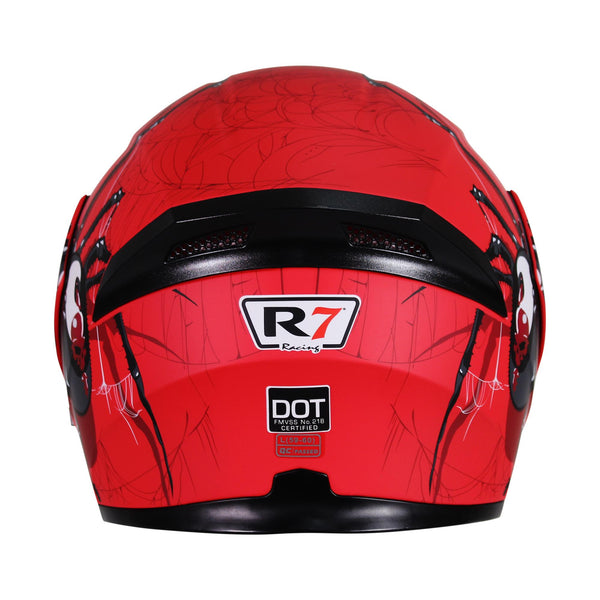 Casco Abatible R7 Unscarred Spider Ngo/Rjo/Bco - Moto Helmets  -  - Abatibles, Cascos, Modulares