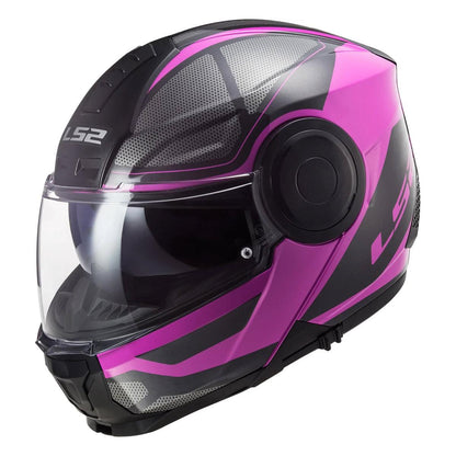 Casco Abatible LS2 Scope Axis Ngo/Rosa FF902 - Moto Helmets  -  - Abatibles, Cascos, Cascos Mujer, Modulares