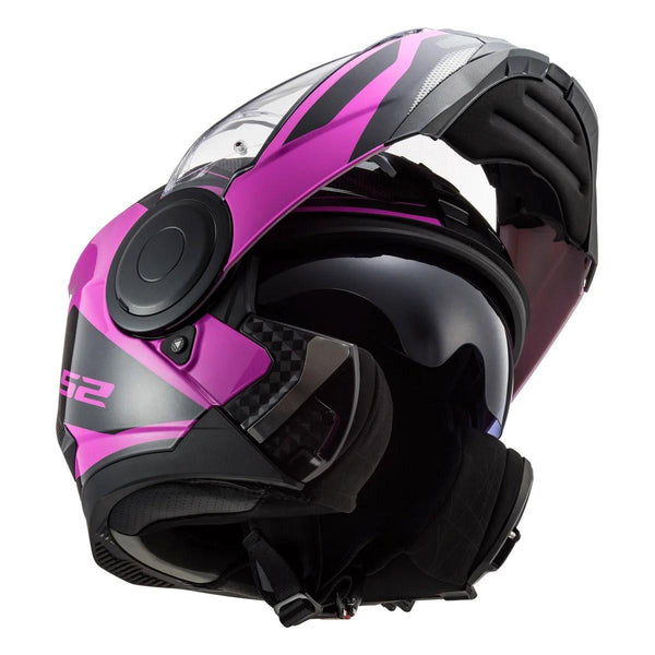 Casco Abatible LS2 Scope Axis Ngo/Rosa FF902 - Moto Helmets  -  - Abatibles, Cascos, Cascos Mujer, Modulares