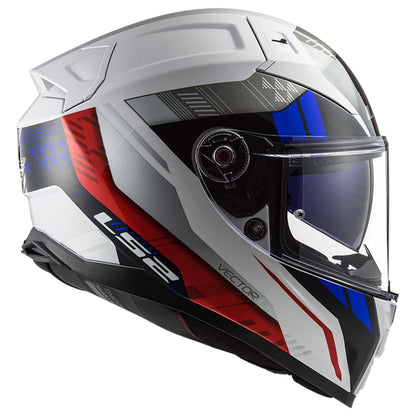 Casco Integral LS2 Vector II Stylus Blanco Rojo Mate