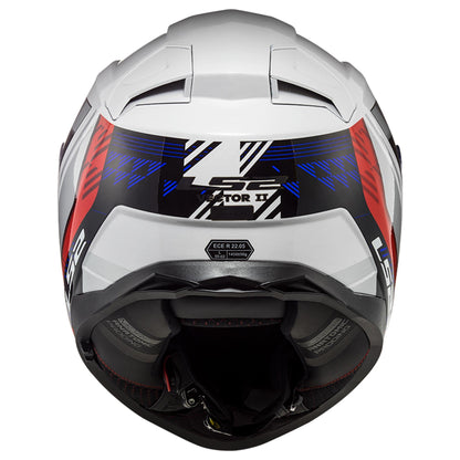 Casco Integral LS2 Vector II Stylus Blanco Rojo Mate