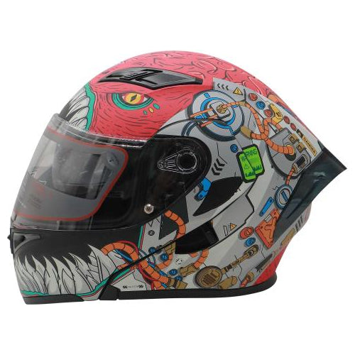 Casco Abatible R7 Unscarred Robot Doble Mica Dot