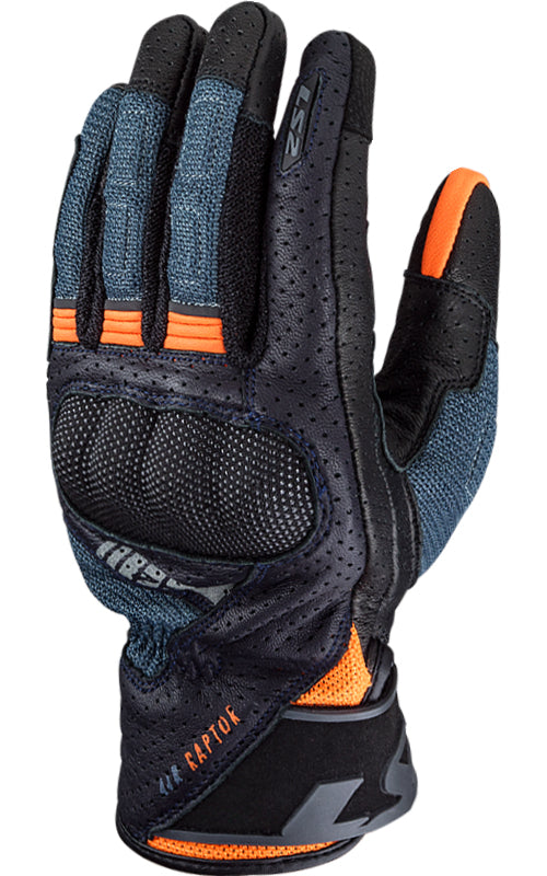 Guantes Vel Ls2 Air Raptor Azul Naranja