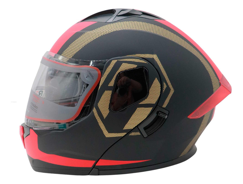 Casco Abatible R7 Racing Dynatos Factor Rojo Doble Mica Dot – Moto