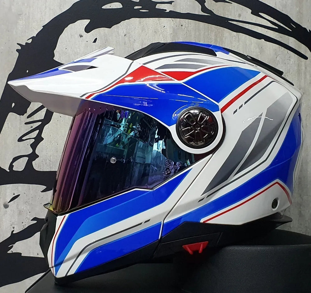 Casco Abatible Cross Street Tech X2 Tx 909 Brillo – Moto Helmets