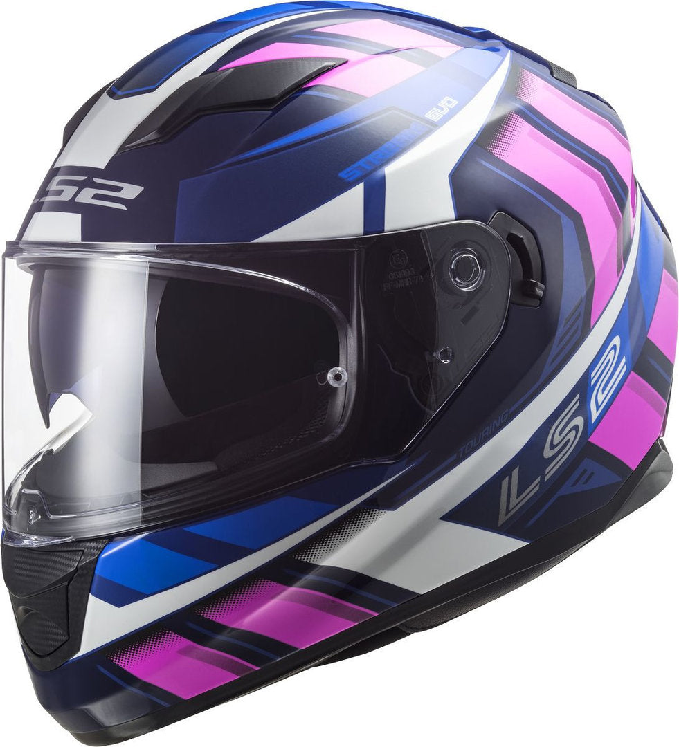 Casco LS2 Stream EVO Loop Azul/Rosa FF320 - Moto Helmets  -  - Cascos, Cascos Mujer, Equipamento Mujer, Integrales