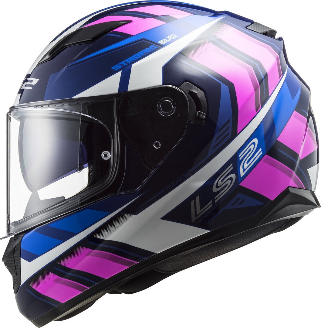 Casco LS2 Stream EVO Loop Azul/Rosa FF320 - Moto Helmets  -  - Cascos, Cascos Mujer, Equipamento Mujer, Integrales