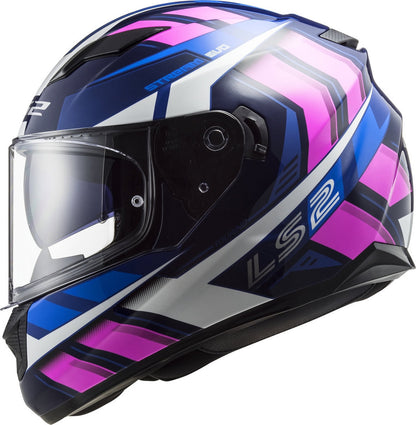 Casco LS2 Stream EVO Loop Azul/Rosa FF320 - Moto Helmets  -  - Cascos, Cascos Mujer, Equipamento Mujer, Integrales