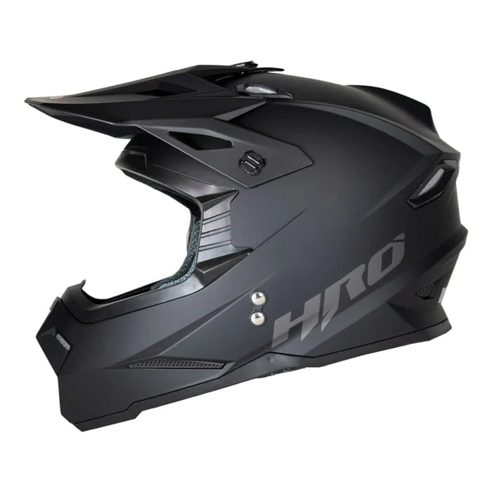 Casco Hro Mx03 Across Negro Mate – Moto Helmets Sebastian SA de CV
