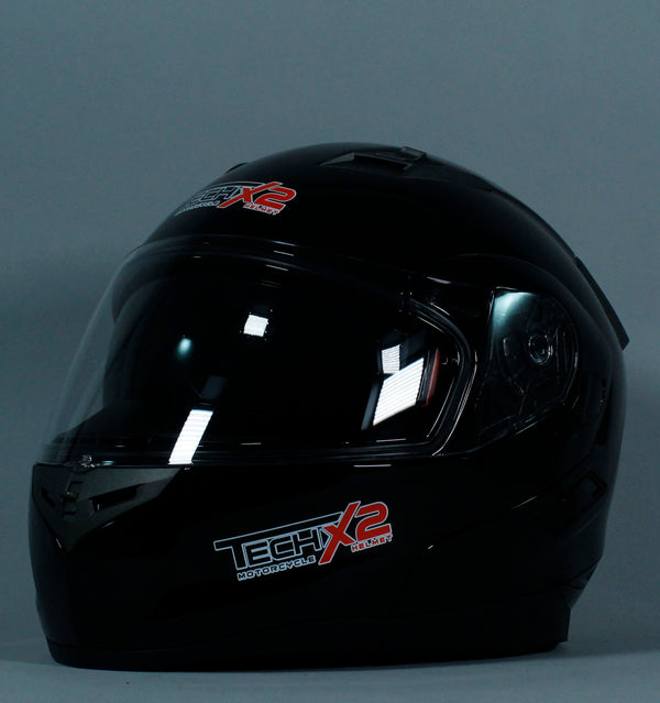 Casco Abatible Tech X2 FF953 Negro Brillo - Moto Helmets  -  - Abatibles, Cascos, Modulares