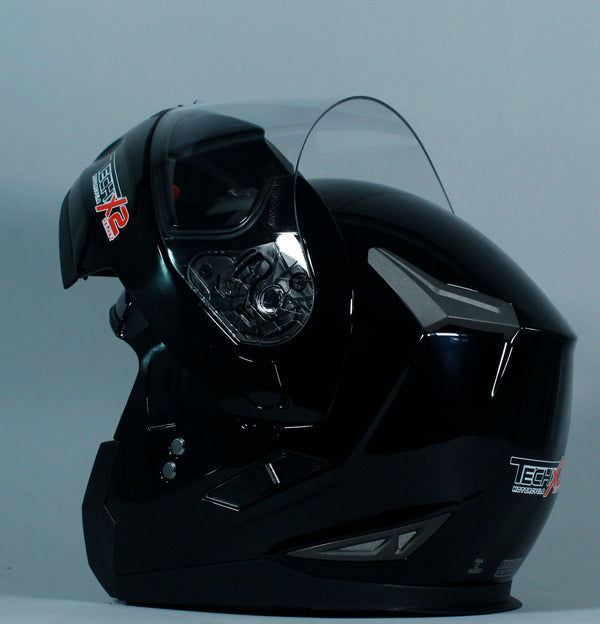 Casco Abatible Tech X2 FF953 Negro Brillo - Moto Helmets  -  - Abatibles, Cascos, Modulares
