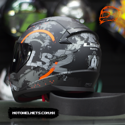 Casco Integral Ls2 Rapid II Circle Rojo Mate FF353