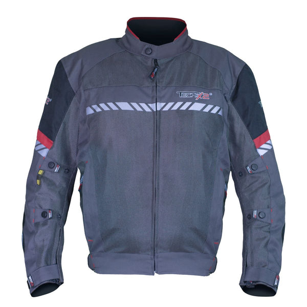Chamarra Techx2 Sp-1310 Negro Gris Rojo