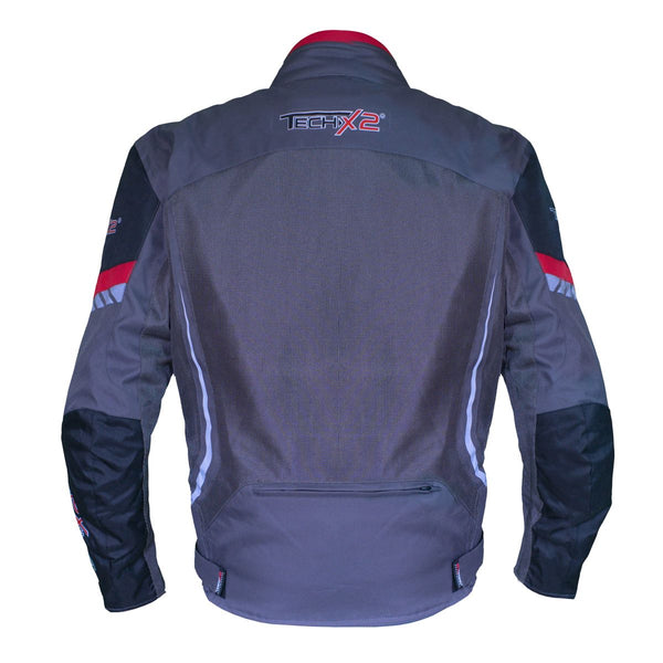 Chamarra Techx2 Sp-1310 Negro Gris Rojo