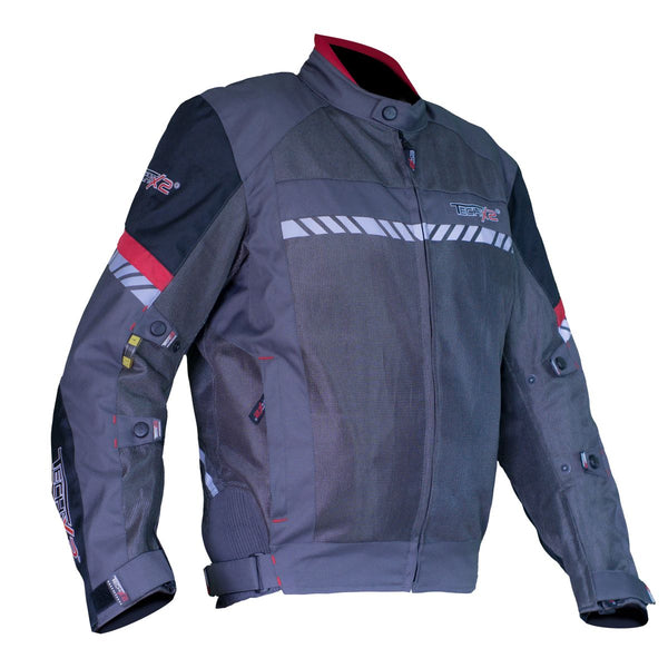 Chamarra Techx2 Sp-1310 Negro Gris Rojo