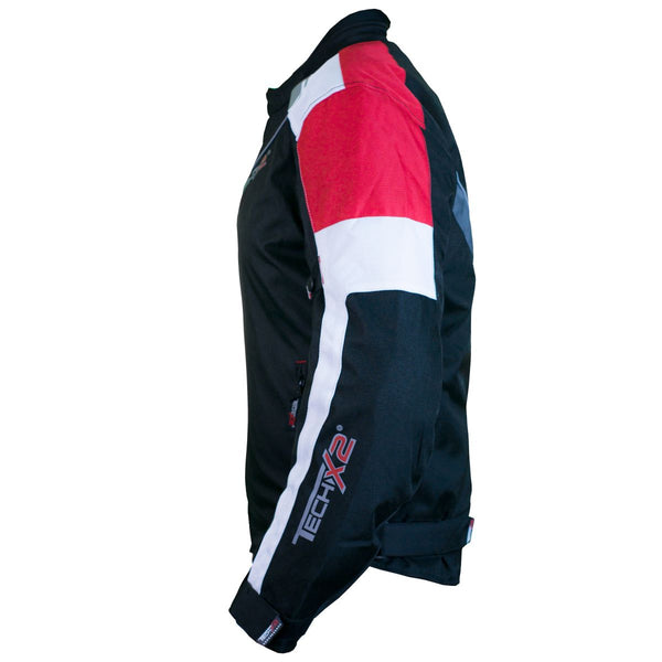 Chamarra Techx2 Sp-1312 Negro Rojo Blanco