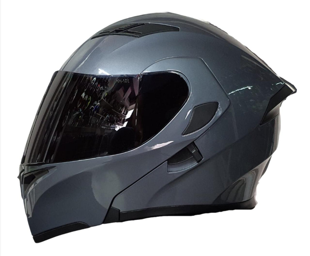 Casco Abatible R7 Racing Unscarred Doble Mica Gris – Moto Helmets &  Sebastian