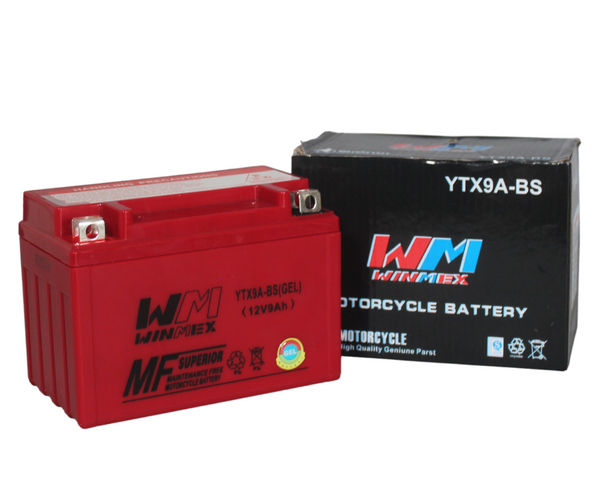 Batería De Gel Winmex YTX9A-BS - Moto Helmets  -  - Baterías, Piezas para moto